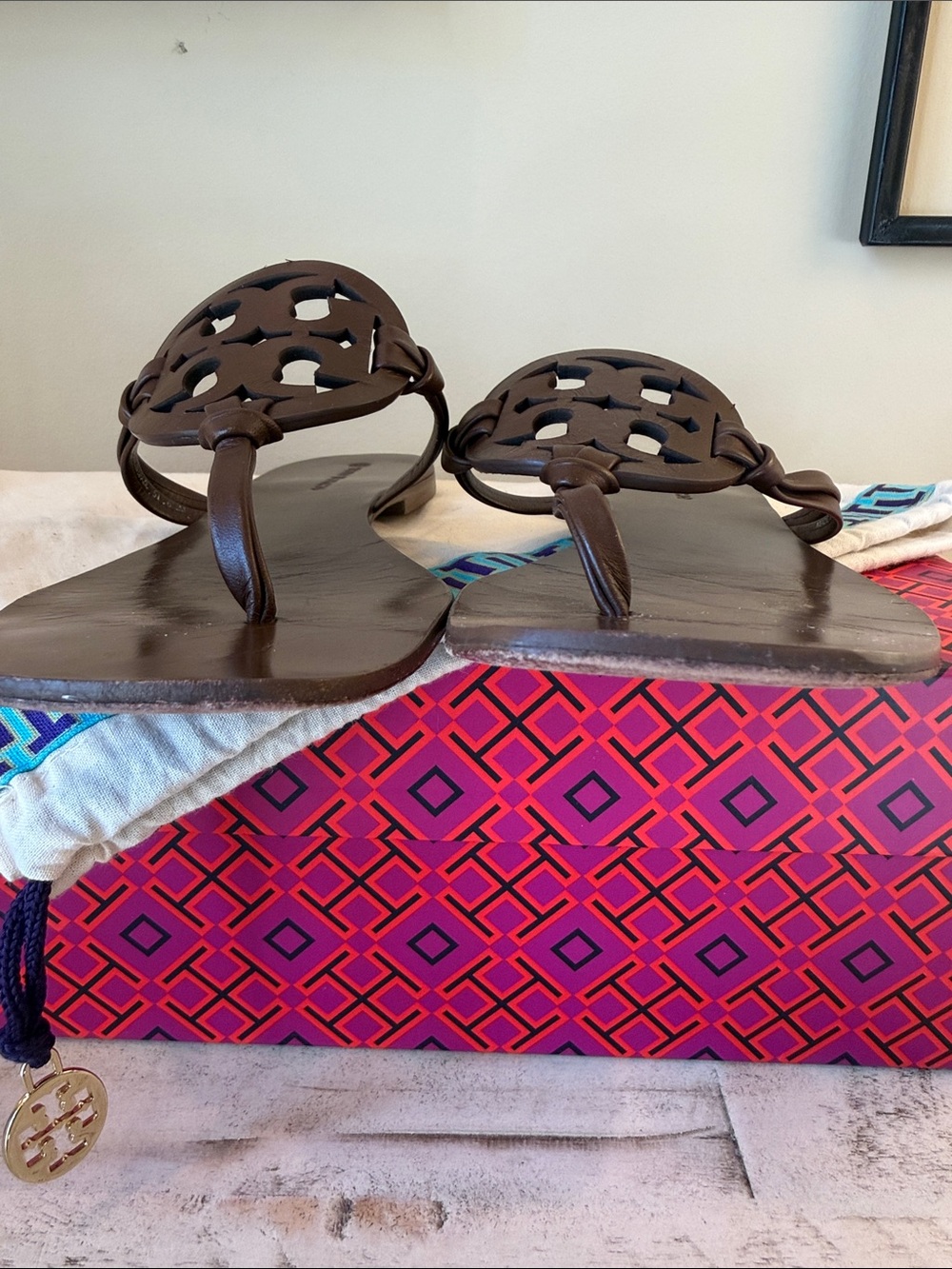 🤎 Tory Burch Miller Square Toe Sandals - Picture 7 of 14